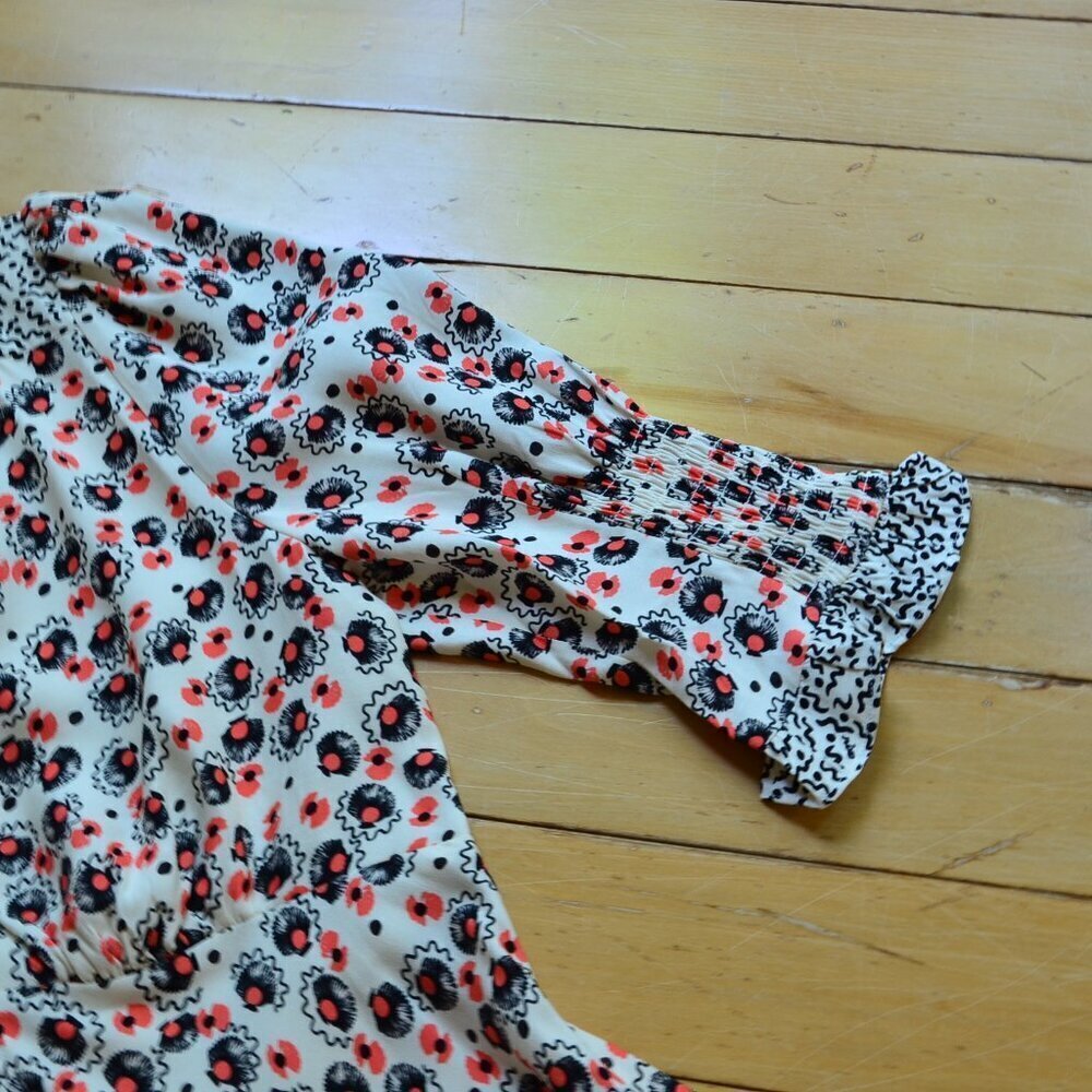RIXO Juni Puff-sleeve Mini-dress In Micro Shell Size XS - Picture 9 of 14